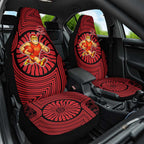 Gold Coast Suns Car Seat Cover Indigenous Monochrome Dot Art Mascot Style