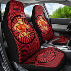 Gold Coast Suns Car Seat Cover Indigenous Monochrome Dot Art Mascot Style