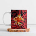 Gold Coast Suns Ceramic Mug Indigenous Monochrome Dot Art Mascot Style