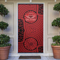 Gold Coast Suns Door Cover Indigenous Monochrome Dot Art Mascot Style