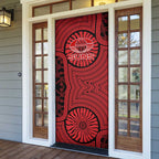Gold Coast Suns Door Cover Indigenous Monochrome Dot Art Mascot Style