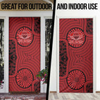 Gold Coast Suns Door Cover Indigenous Monochrome Dot Art Mascot Style