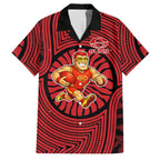 Gold Coast Suns Family Matching Mermaid Dress and Hawaiian Shirt Indigenous Monochrome Dot Art Mascot Style