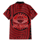 Gold Coast Suns Family Matching Mermaid Dress and Hawaiian Shirt Indigenous Monochrome Dot Art Mascot Style