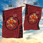 Gold Coast Suns Garden Flag Indigenous Monochrome Dot Art Mascot Style