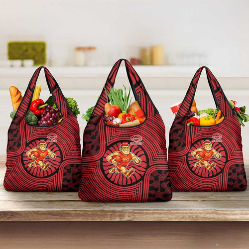 Gold Coast Suns Grocery Bag Indigenous Monochrome Dot Art Mascot Style