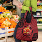 Gold Coast Suns Grocery Bag Indigenous Monochrome Dot Art Mascot Style