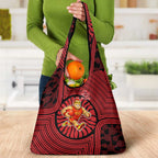 Gold Coast Suns Grocery Bag Indigenous Monochrome Dot Art Mascot Style