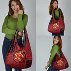 Gold Coast Suns Grocery Bag Indigenous Monochrome Dot Art Mascot Style
