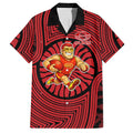 Gold Coast Suns Hawaiian Shirt Indigenous Monochrome Dot Art Mascot Style