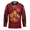 Gold Coast Suns Hockey Jersey Indigenous Monochrome Dot Art Mascot Style