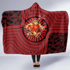 Gold Coast Suns Hooded Blanket Indigenous Monochrome Dot Art Mascot Style