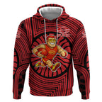 Gold Coast Suns Hoodie Indigenous Monochrome Dot Art Mascot Style