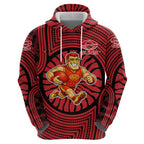 Gold Coast Suns Hoodie Indigenous Monochrome Dot Art Mascot Style
