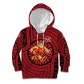 Gold Coast Suns Kid Hoodie Indigenous Monochrome Dot Art Mascot Style