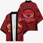 Gold Coast Suns Kimono Indigenous Monochrome Dot Art Mascot Style
