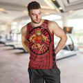 Gold Coast Suns Men Tank Top Indigenous Monochrome Dot Art Mascot Style