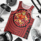Gold Coast Suns Men Tank Top Indigenous Monochrome Dot Art Mascot Style