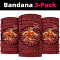 Gold Coast Suns Neck Gaiter Indigenous Monochrome Dot Art Mascot Style