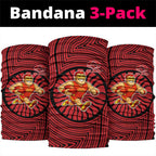 Gold Coast Suns Neck Gaiter Indigenous Monochrome Dot Art Mascot Style