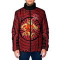 Gold Coast Suns Padded Jacket Indigenous Monochrome Dot Art Mascot Style