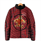 Gold Coast Suns Padded Jacket Indigenous Monochrome Dot Art Mascot Style