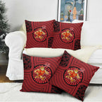 Gold Coast Suns Pillow Cover Indigenous Monochrome Dot Art Mascot Style
