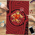 Gold Coast Suns Puzzle Indigenous Monochrome Dot Art Mascot Style