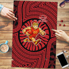 Gold Coast Suns Puzzle Indigenous Monochrome Dot Art Mascot Style