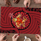 Gold Coast Suns Puzzle Indigenous Monochrome Dot Art Mascot Style