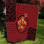 Gold Coast Suns Quilt Indigenous Monochrome Dot Art Mascot Style