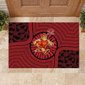 Gold Coast Suns Rubber Doormat Indigenous Monochrome Dot Art Mascot Style