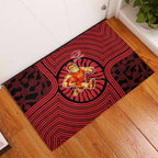 Gold Coast Suns Rubber Doormat Indigenous Monochrome Dot Art Mascot Style