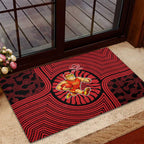 Gold Coast Suns Rubber Doormat Indigenous Monochrome Dot Art Mascot Style