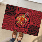 Gold Coast Suns Rubber Doormat Indigenous Monochrome Dot Art Mascot Style