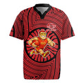 Gold Coast Suns Rugby Jersey Indigenous Monochrome Dot Art Mascot Style