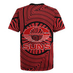 Gold Coast Suns Rugby Jersey Indigenous Monochrome Dot Art Mascot Style