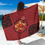 Gold Coast Suns Sarong Indigenous Monochrome Dot Art Mascot Style