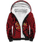 Gold Coast Suns Sherpa Hoodie Indigenous Monochrome Dot Art Mascot Style