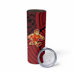 Gold Coast Suns Skinny Tumbler Indigenous Monochrome Dot Art Mascot Style