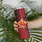 Gold Coast Suns Skinny Tumbler Indigenous Monochrome Dot Art Mascot Style