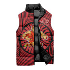 Gold Coast Suns Sleeveless Puffer Jacket Indigenous Monochrome Dot Art Mascot Style