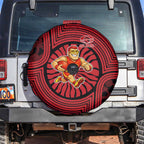 Gold Coast Suns Spare Tire Cover Indigenous Monochrome Dot Art Mascot Style