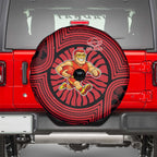 Gold Coast Suns Spare Tire Cover Indigenous Monochrome Dot Art Mascot Style