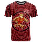 Gold Coast Suns T Shirt Indigenous Monochrome Dot Art Mascot Style
