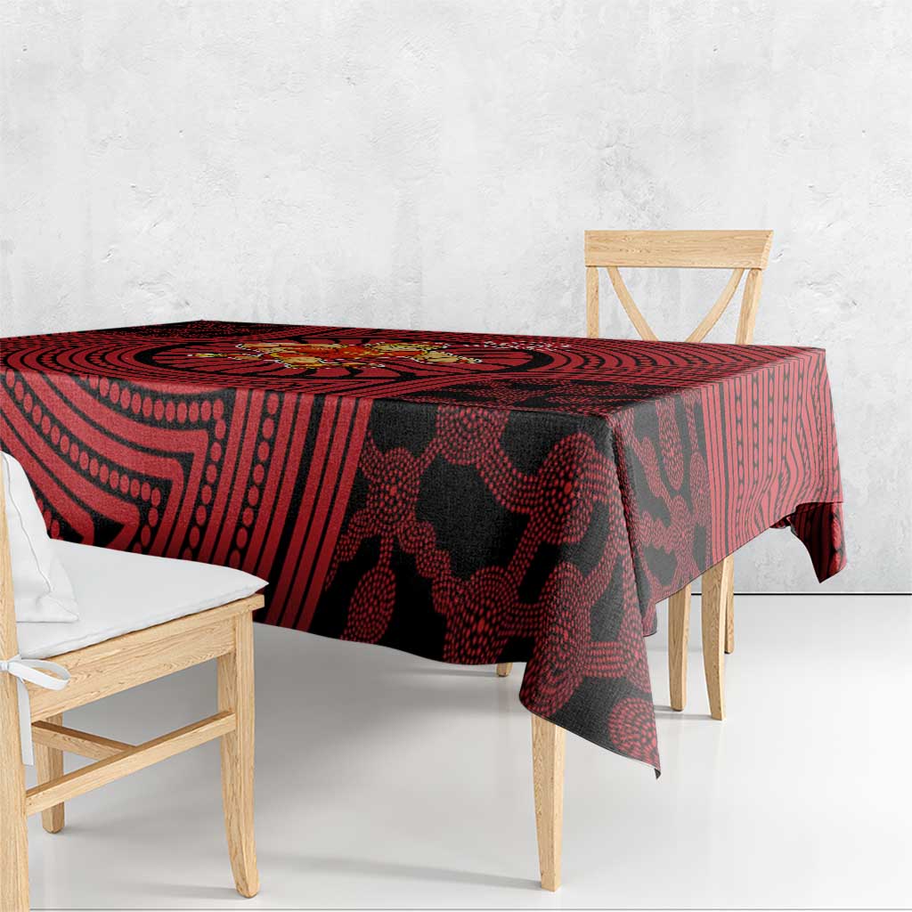 Gold Coast Suns Tablecloth Indigenous Monochrome Dot Art Mascot Style