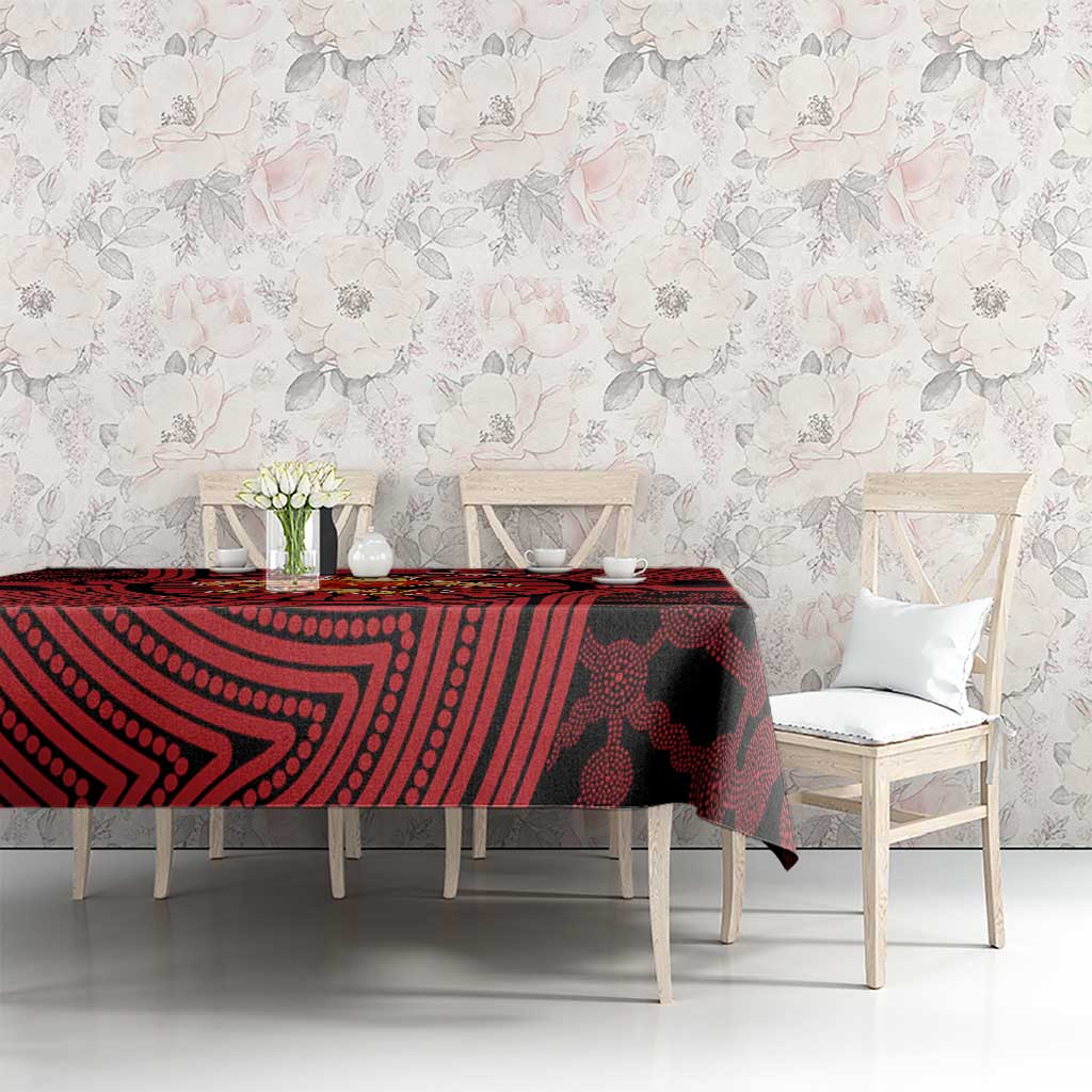Gold Coast Suns Tablecloth Indigenous Monochrome Dot Art Mascot Style