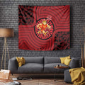 Gold Coast Suns Tapestry Indigenous Monochrome Dot Art Mascot Style