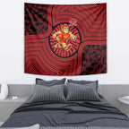 Gold Coast Suns Tapestry Indigenous Monochrome Dot Art Mascot Style