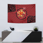 Gold Coast Suns Tapestry Indigenous Monochrome Dot Art Mascot Style